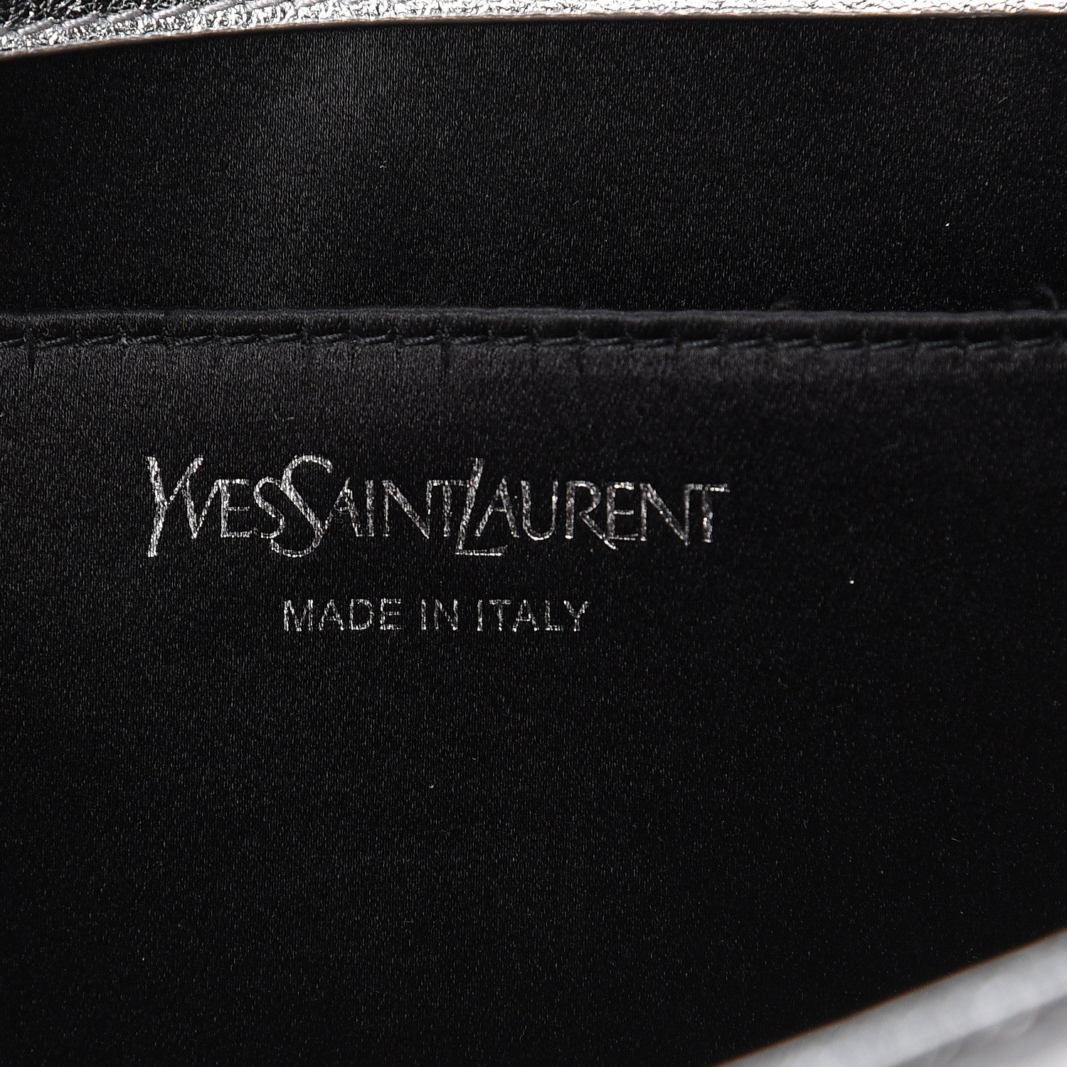 Saint Laurent Metallic Calfskin Monogram Large Belle De Jour Clutch Silver 6 of 7