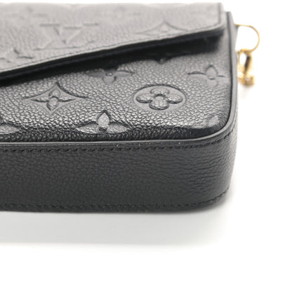 Louis Vuitton Empreinte Pochette Felicie Chain Wallet Black 15 of 16