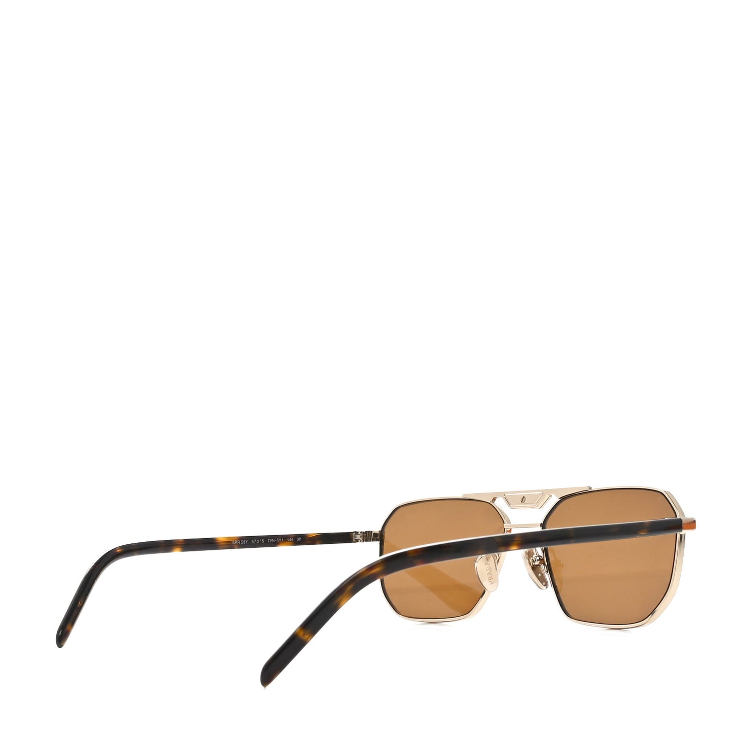 Metal Logo Sunglasses SPR 58Y Gold Tortoise