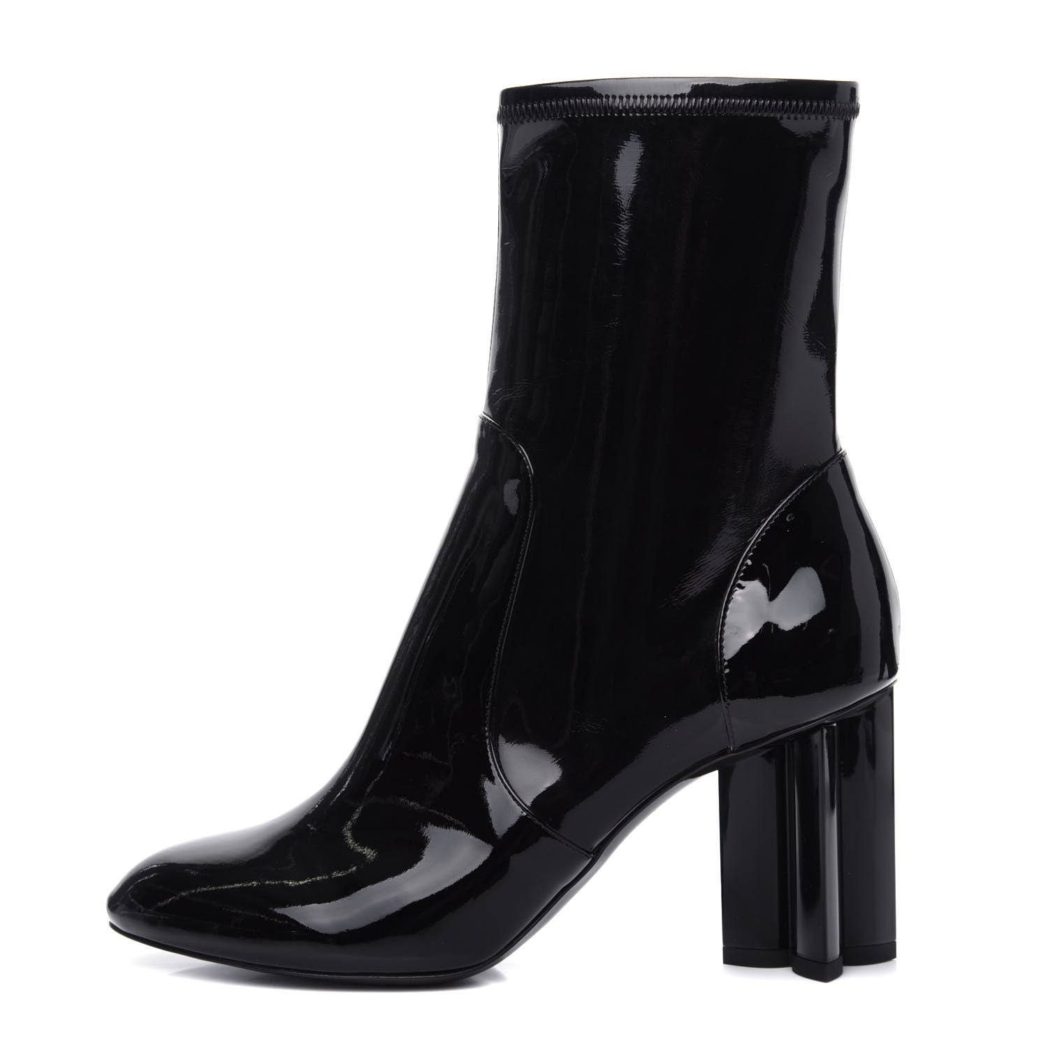 Louis Vuitton Patent Silhouette Ankle Boots 38 Black 1 of 10