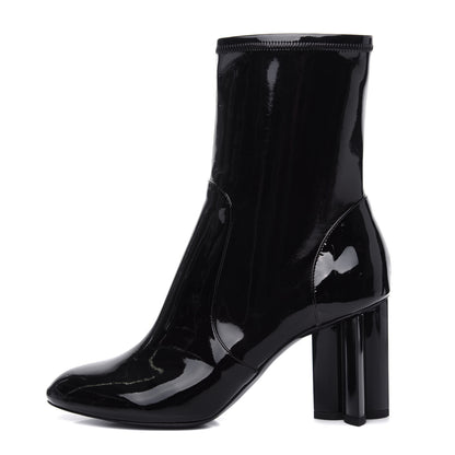 Louis Vuitton Patent Silhouette Ankle Boots 38 Black 1 of 10