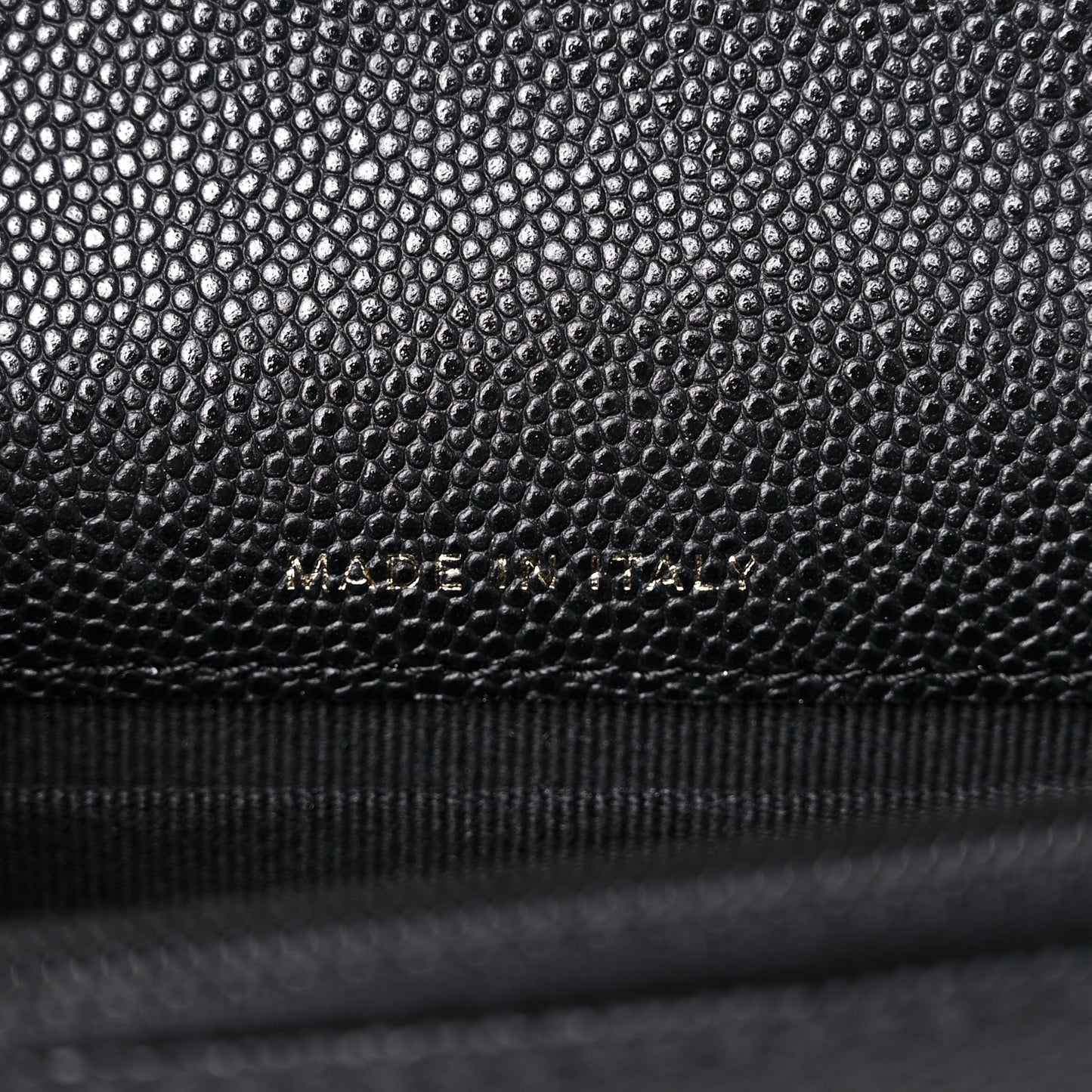 Caviar Quilted Pocket Twins Clutch With Chain Black
