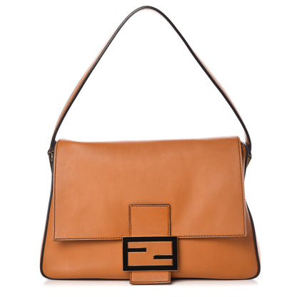 Fendi Vitello Flamingo Enamel Big Forever Mama Baguette Cognac 1 of 9