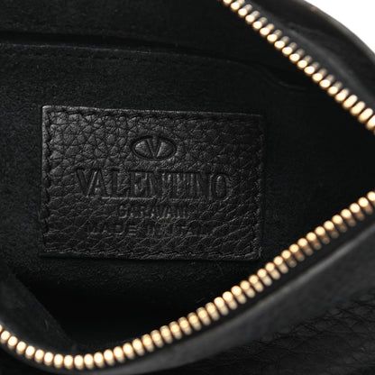Valentino Garavani Calfskin C-Rockee Sagittarius Fringe Clutch Black 6 of 9