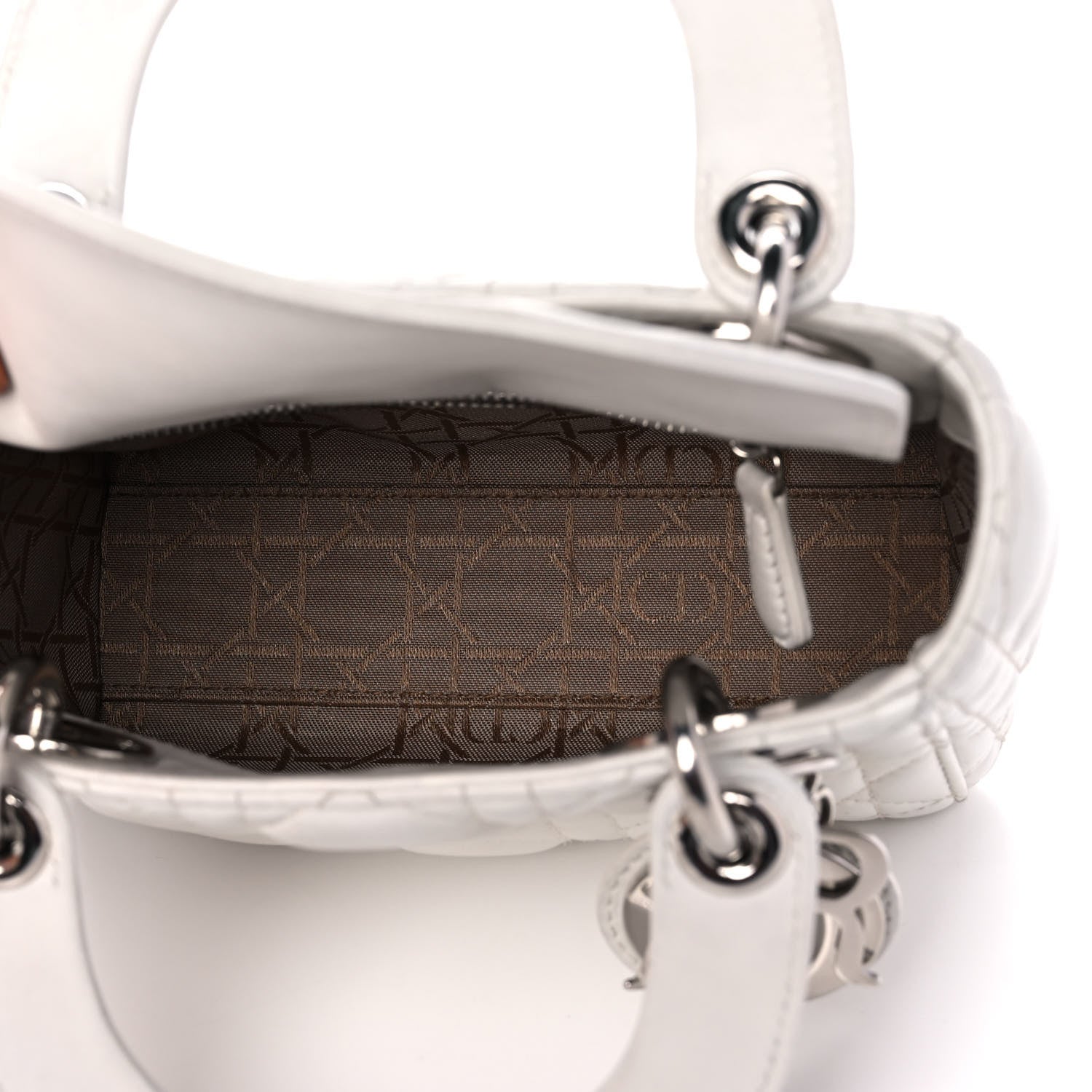 Christian Dior Lambskin Cannage Mini Lady Dior White 5 of 14