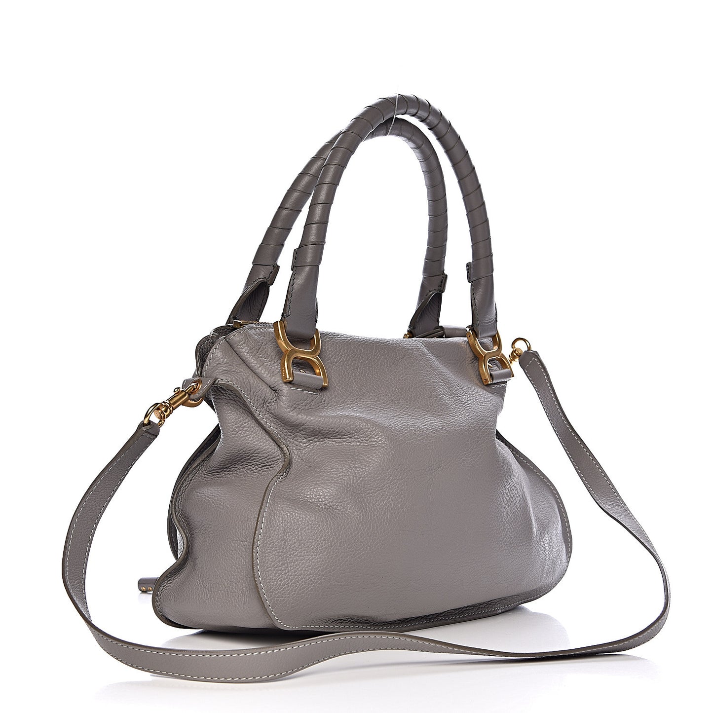 Calfskin Medium Marcie Satchel Cashmere Grey