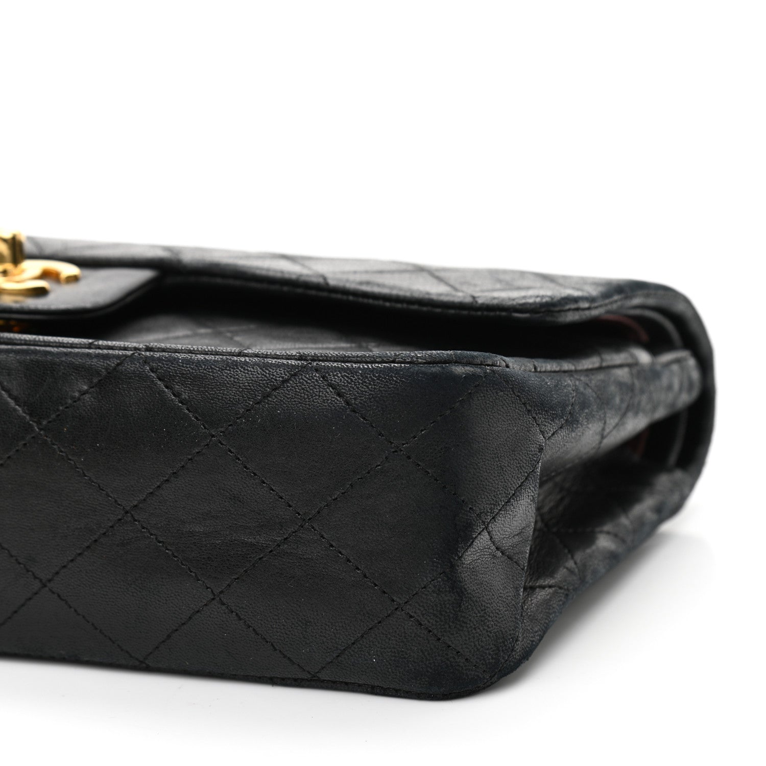 Chanel Lambskin Quilted Medium Double Flap Black 11 of 20