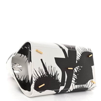 Salvatore Ferragamo Natural Grain Calfskin Venus Print Small Hug Bag Optic White Testa Di Moro 4 of 9