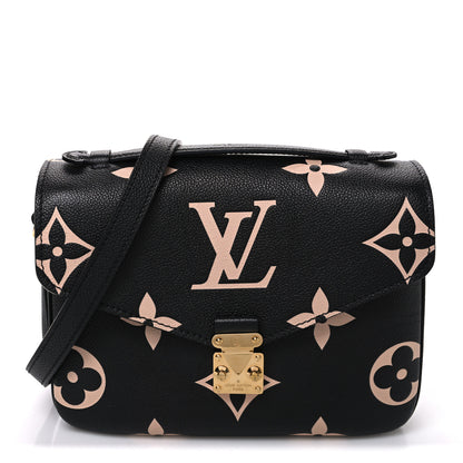 Louis Vuitton Empreinte Monogram Giant Pochette Metis Black Beige 1 of 10