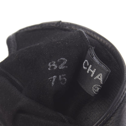 Chanel Lambskin CC Fingerless Gloves 7.5 Black 5 of 8