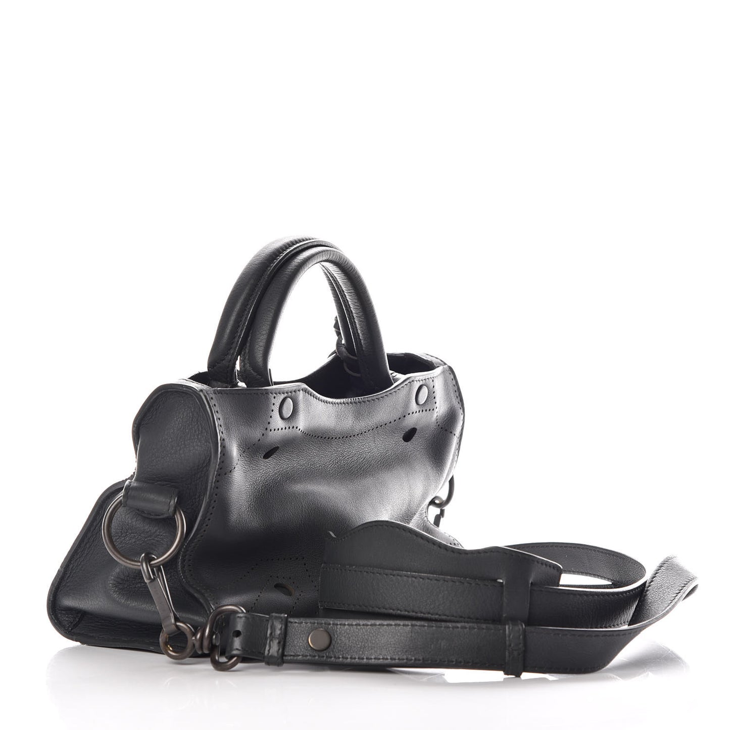 Veau Soyeux Perforated Blackout Hardware Mini City Gris Fossile