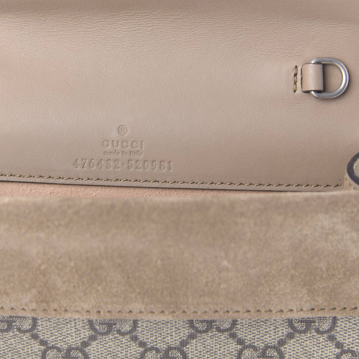 GG Supreme Monogram Super Mini Dionysus Shoulder Bag Taupe