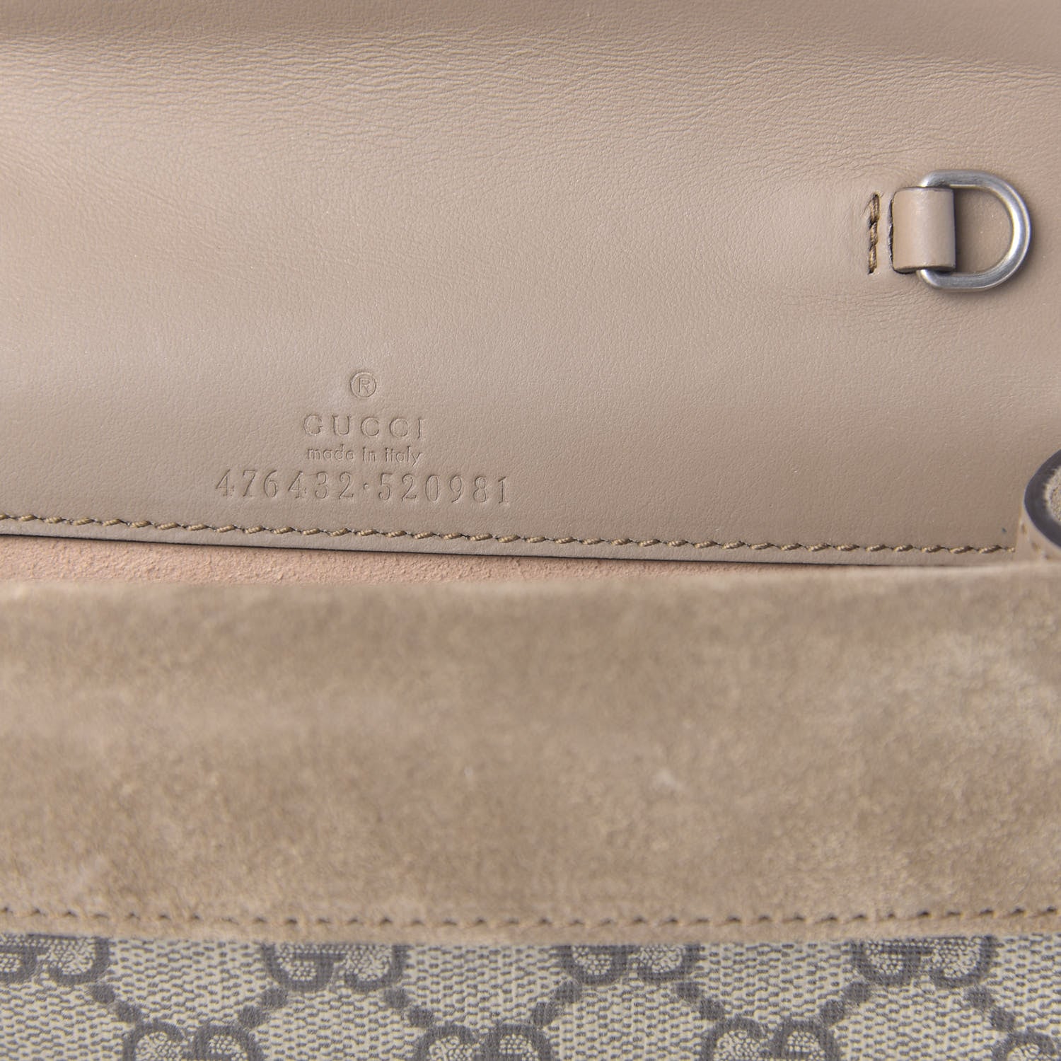 Gucci GG Supreme Monogram Super Mini Dionysus Shoulder Bag Taupe 6 of 9