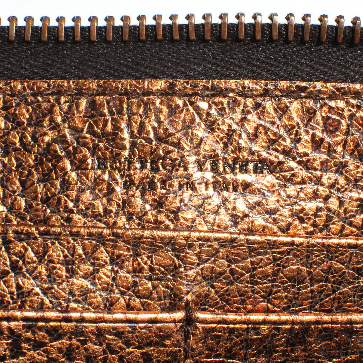 Cervo Zip Around Wallet Rame Ossidato