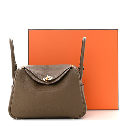 Hermes Taurillon Clemence Lindy 26 Etoupe 11 of 11