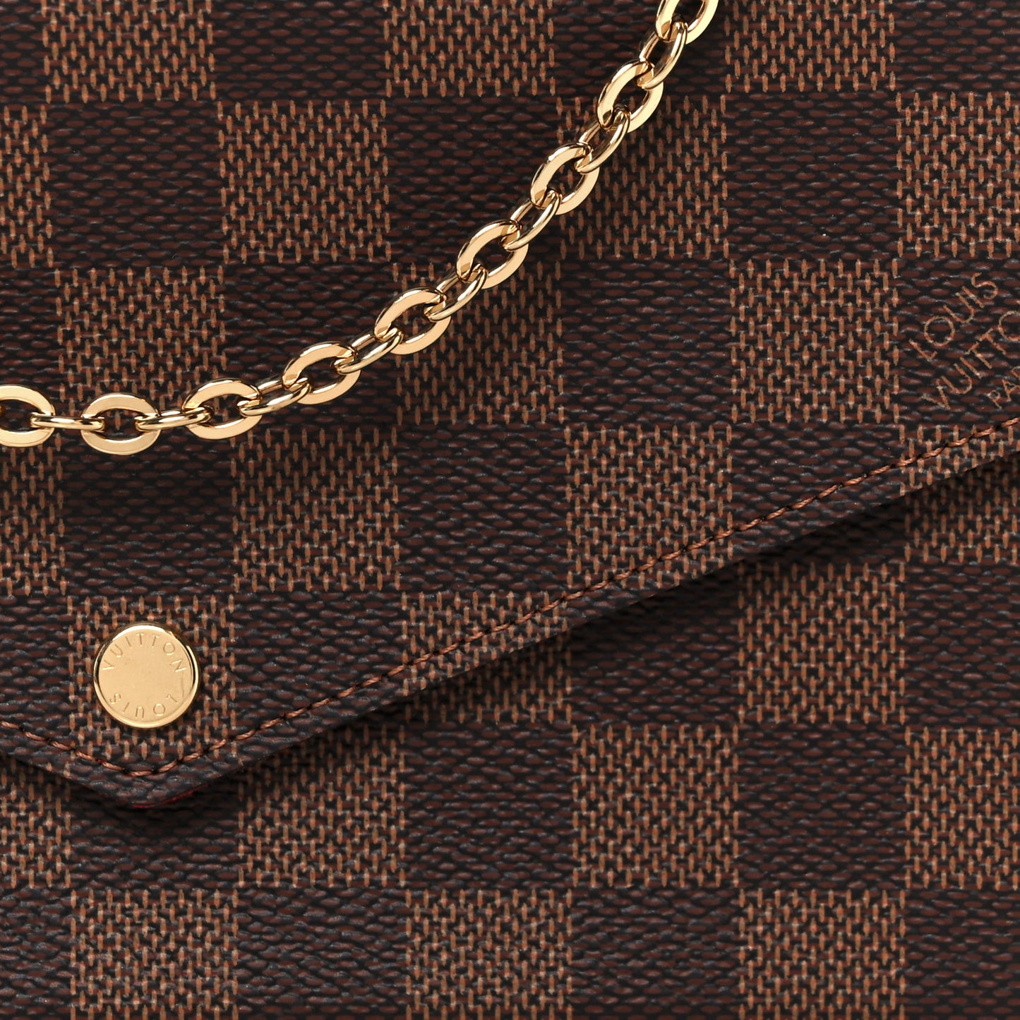 Damier Ebene Pochette Felicie Chain Wallet