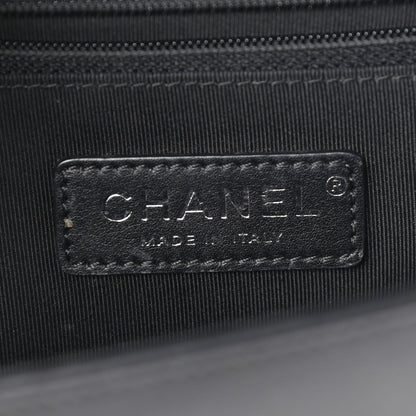 Chanel Calfskin Chevron Quilted Medium Boy Flap Black 6 of 19