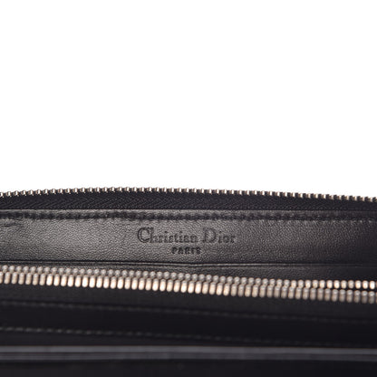 Christian Dior Lambskin Cannage Voyageur Wallet Black 11 of 18