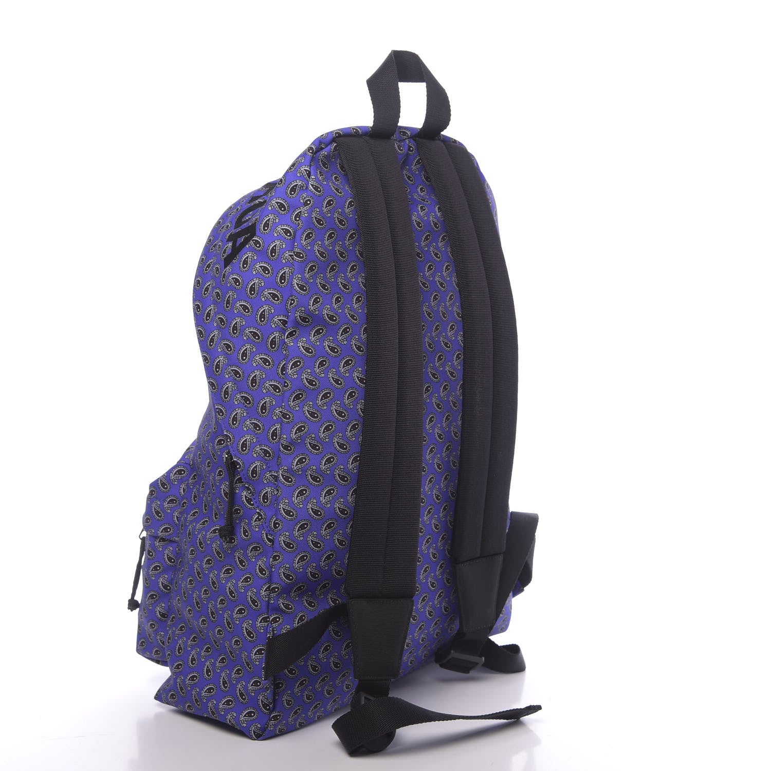Balenciaga Sport Nylon Logo Paisley Print Wheel Backpack Navy Black 2 of 8