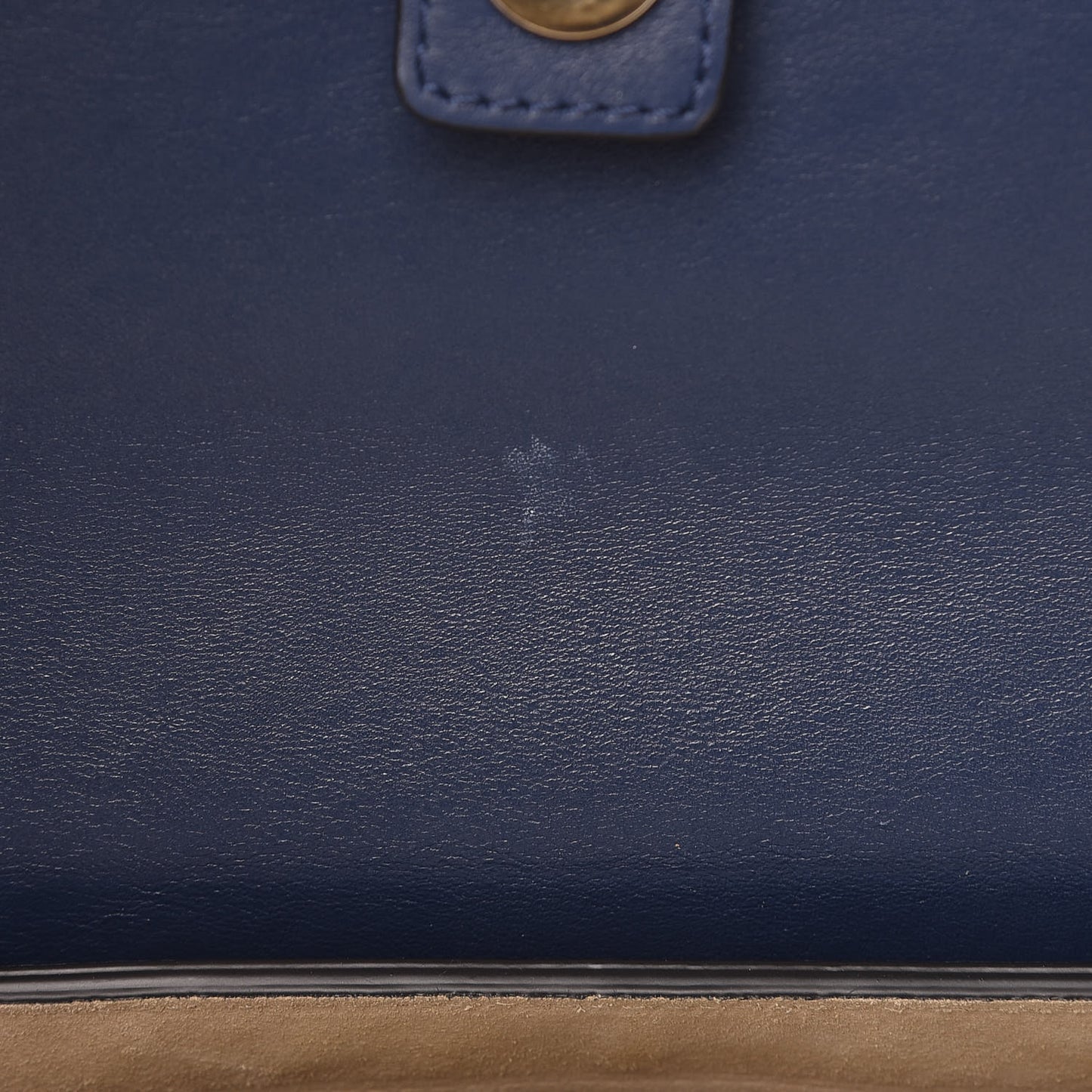 Suede Calfskin Small Faye Shoulder Bag Denim Blue