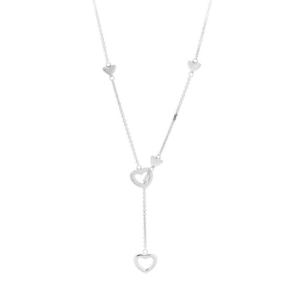 Tiffany Sterling Silver Heart Lariat Necklace 1 of 4