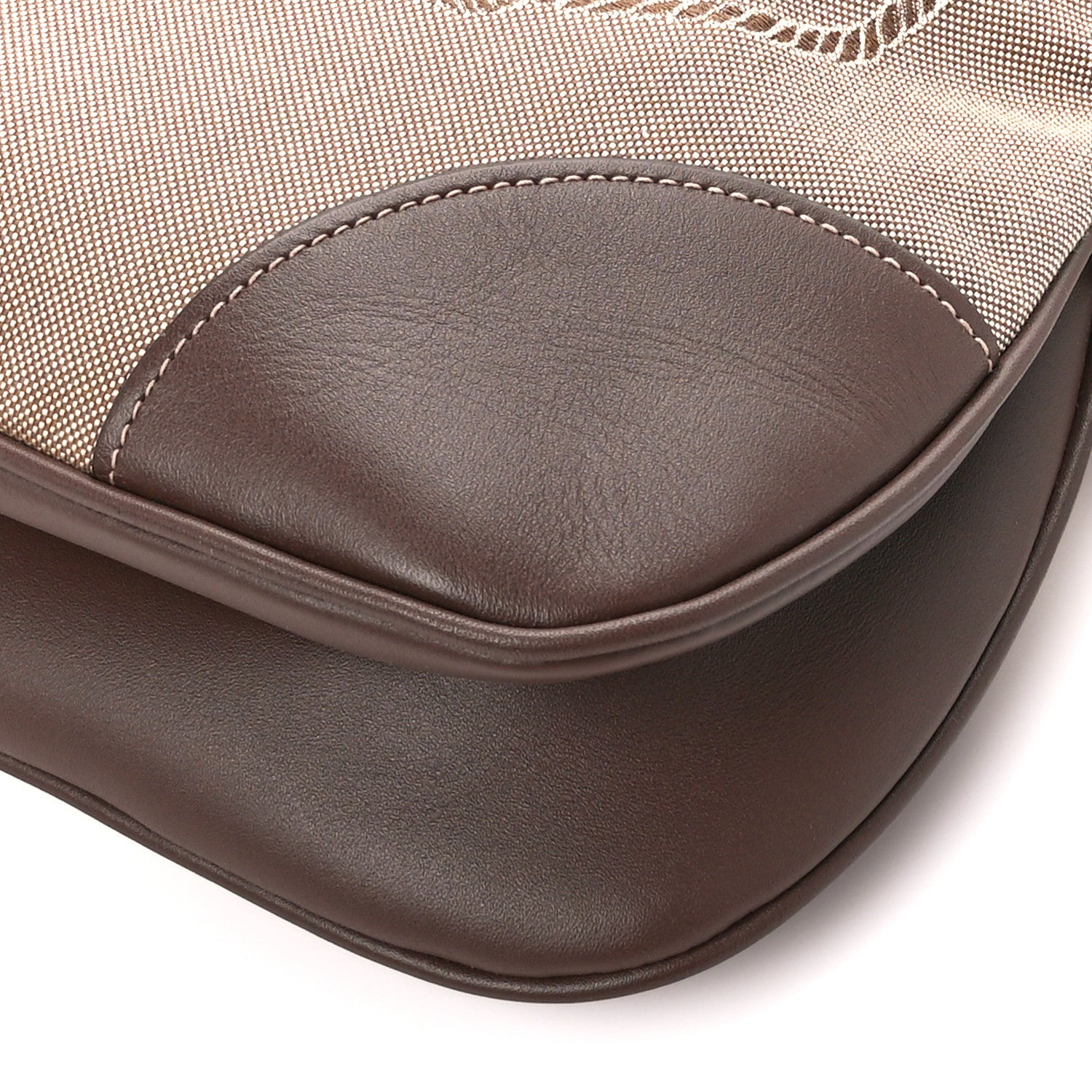 Prada Jacquard Logo Small Flat Messenger Bag Corda Bruciato 12 of 12