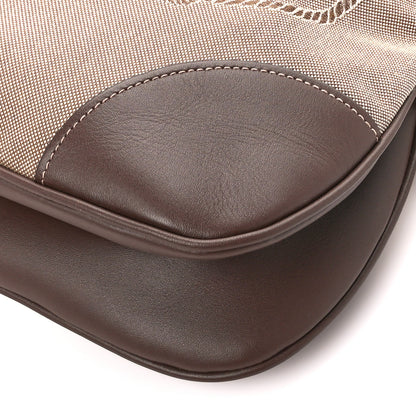 Prada Jacquard Logo Small Flat Messenger Bag Corda Bruciato 12 of 12