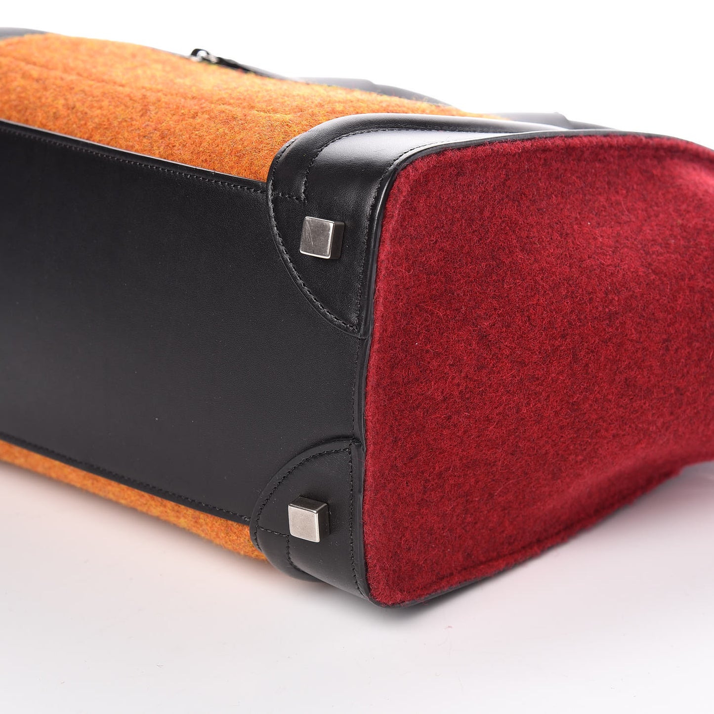 Felt Smooth Calfskin Micro Tri-Color Luggage Orange