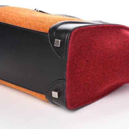 Celine Felt Smooth Calfskin Micro Tri-Color Luggage Orange 9 of 9