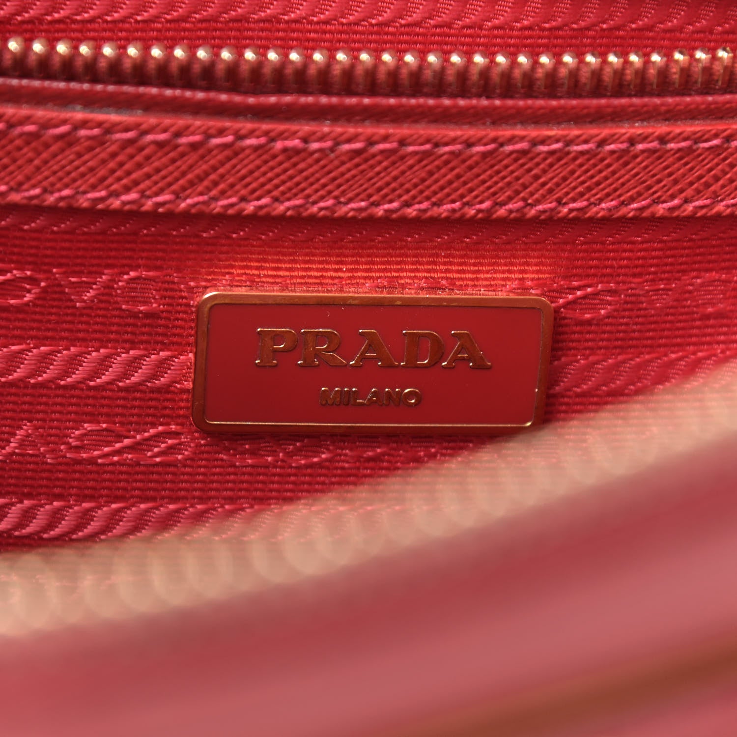 Prada Saffiano Small Galleria Double Zip Tote Fuoco 5 of 11