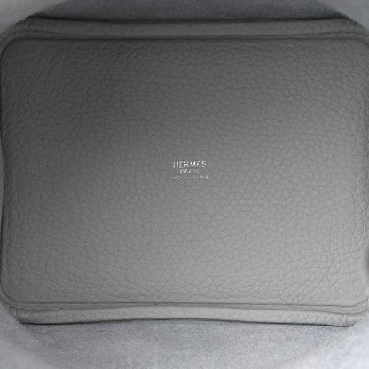 Hermes Taurillon Clemence Picotin Lock 18 PM Bleu Pale 5 of 12