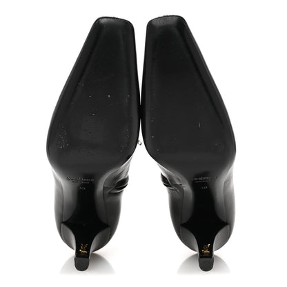 Saint Laurent Nappa Jill 75 Ankle Booties 40 Black 6 of 9