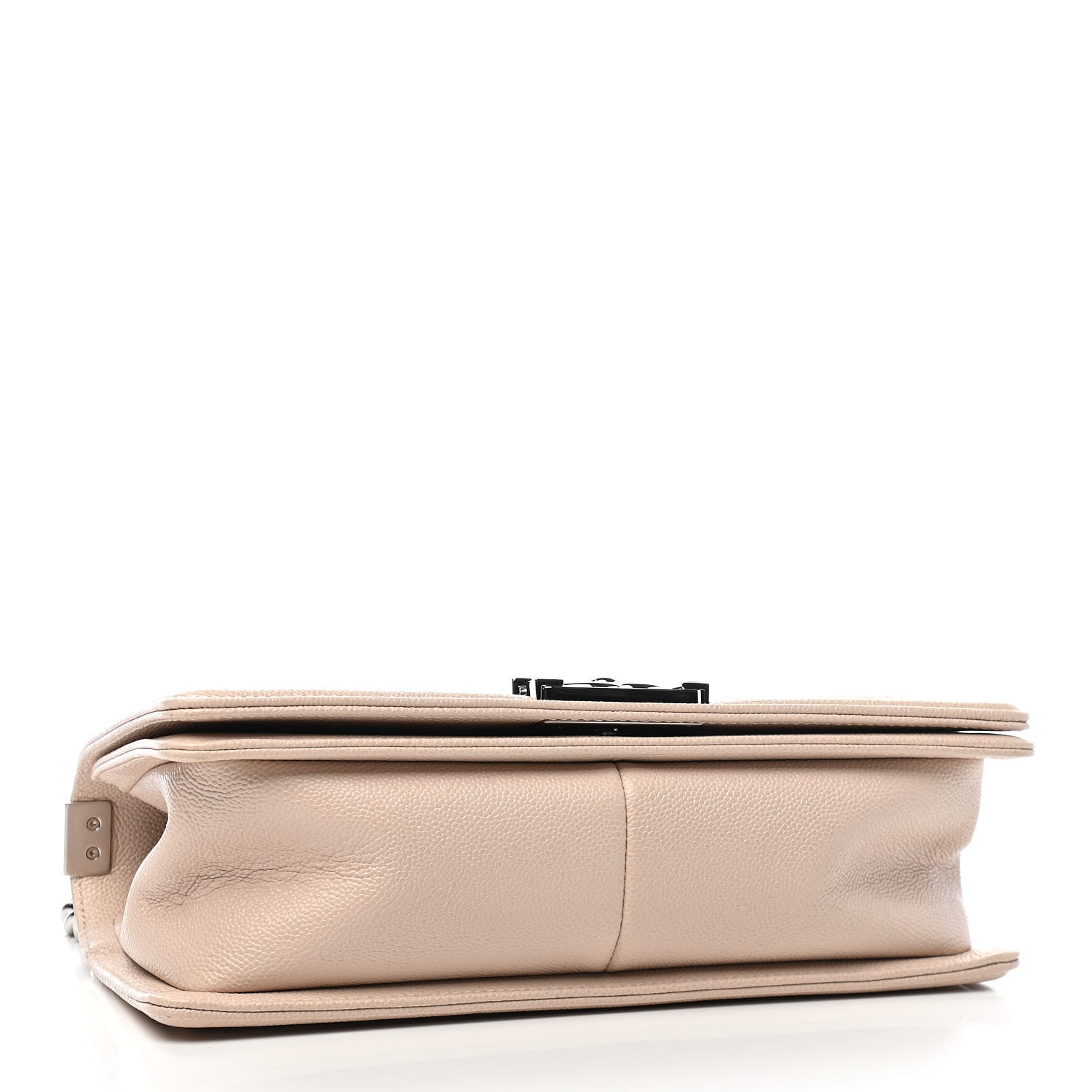 Chanel Caviar Chevron Quilted Medium Boy Flap Light Beige 3 of 8