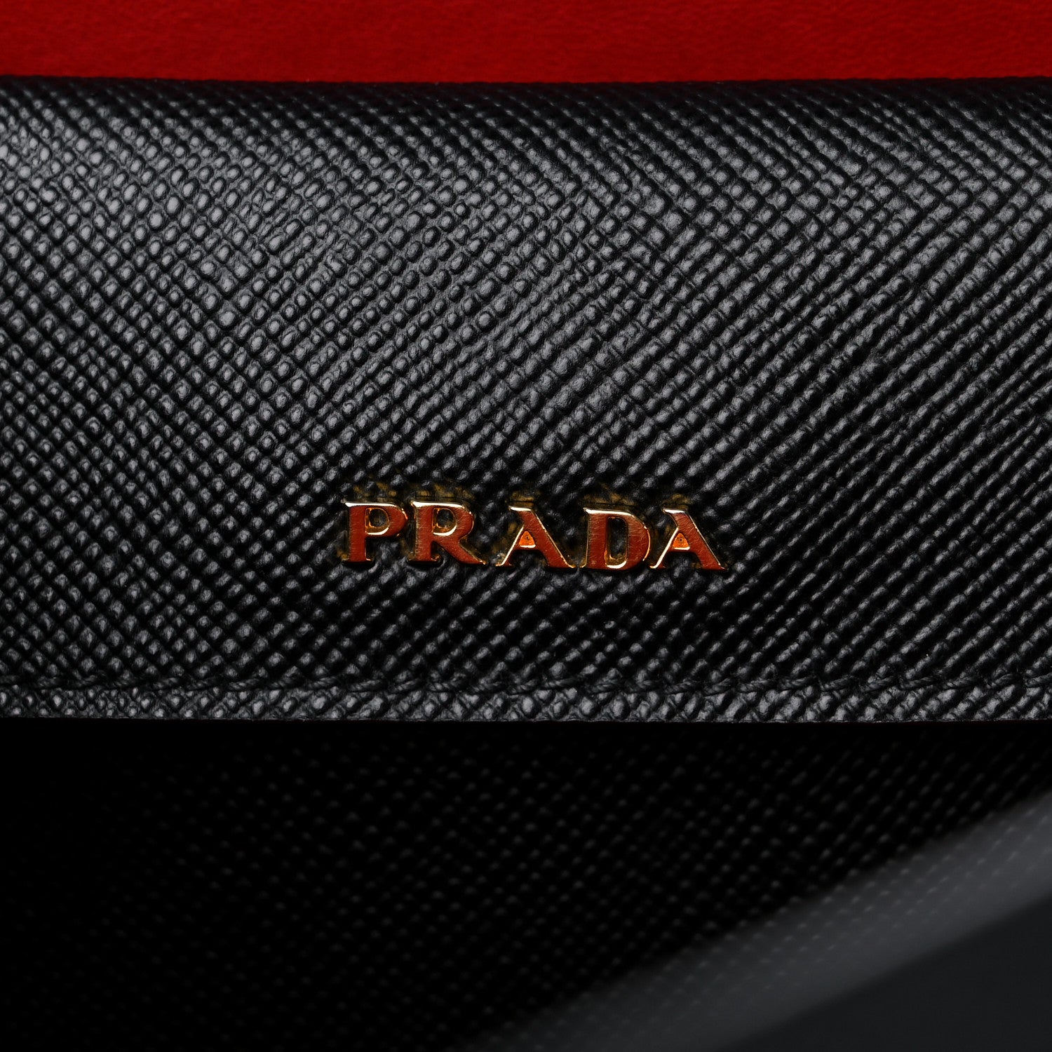 Prada Saffiano Cuir Medium Double Bag Black Fuoco 6 of 10