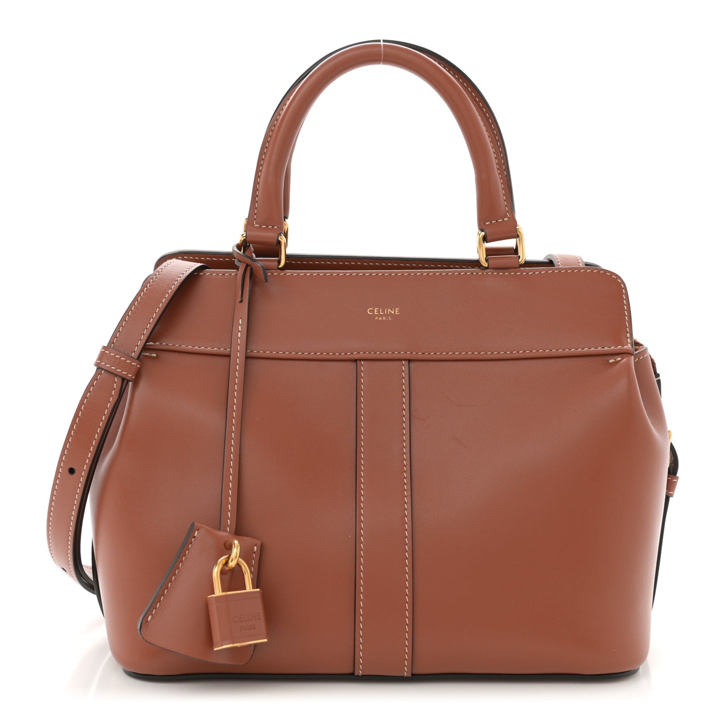 Calfskin Small Cabas De France Tan