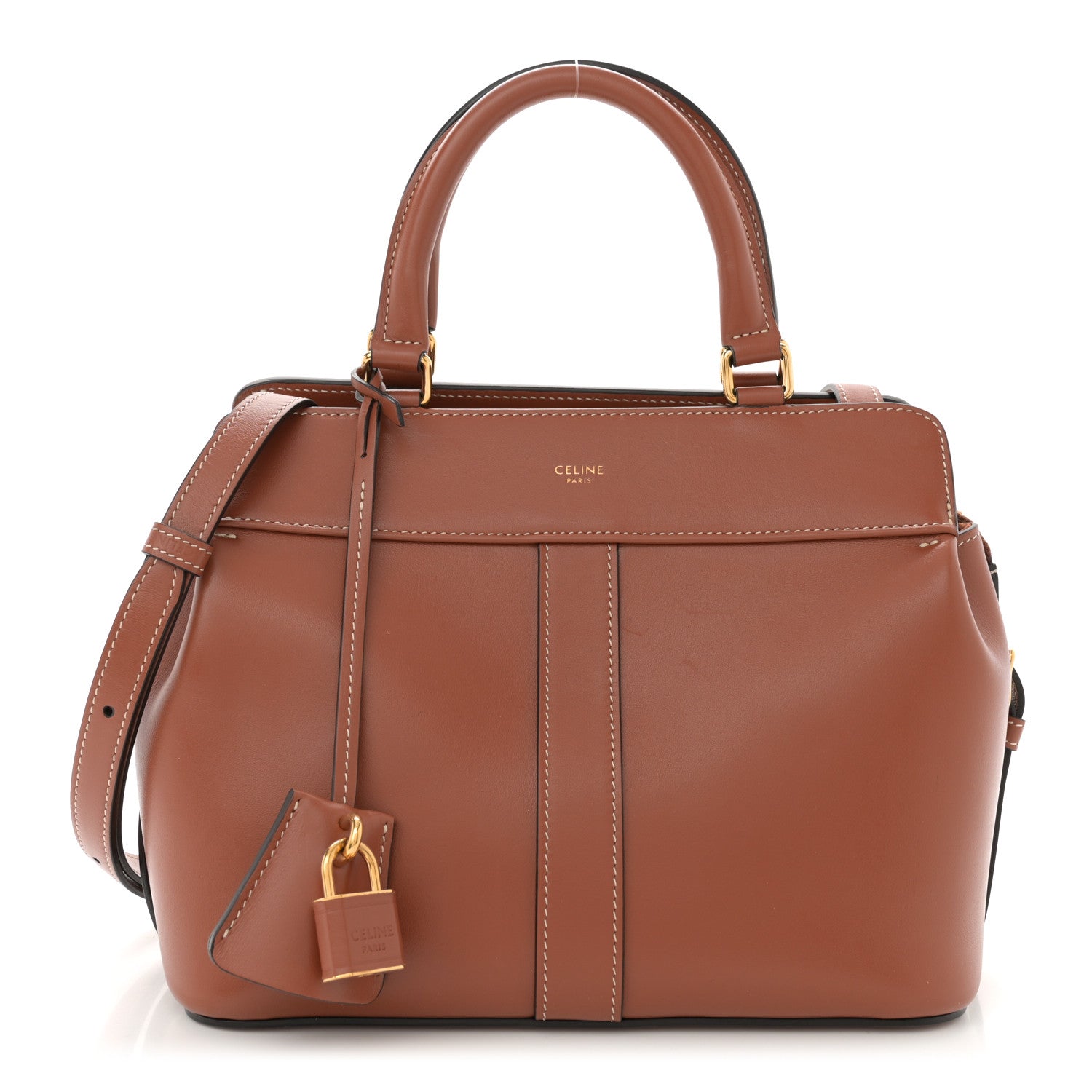 Celine Calfskin Small Cabas De France Tan 1 of 12