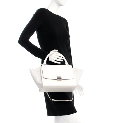 Celine Liege Calfskin Small Trapeze White 3 of 17