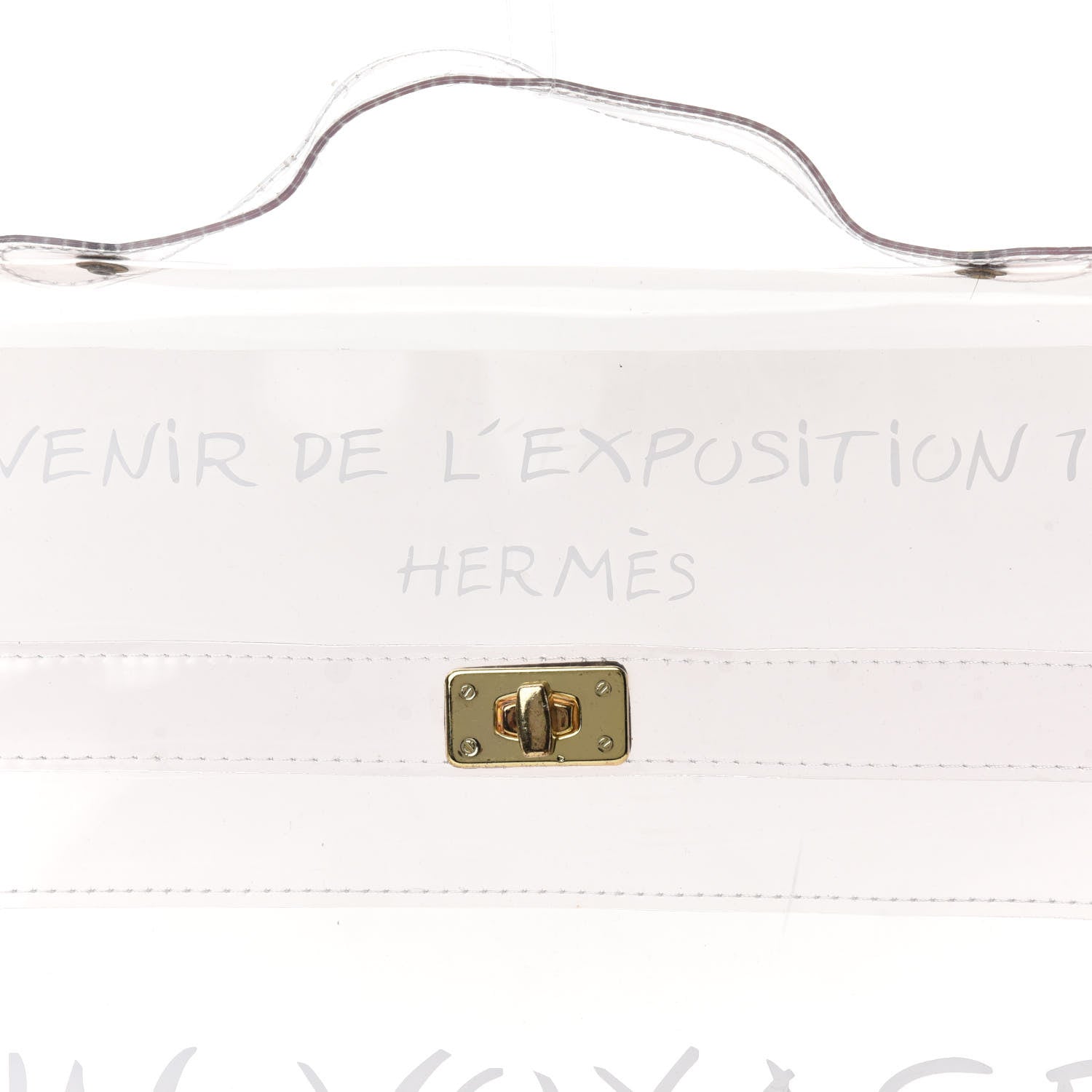 Hermes Vinyl Souvenir De L'Exposition Kelly Transparent 10 of 10