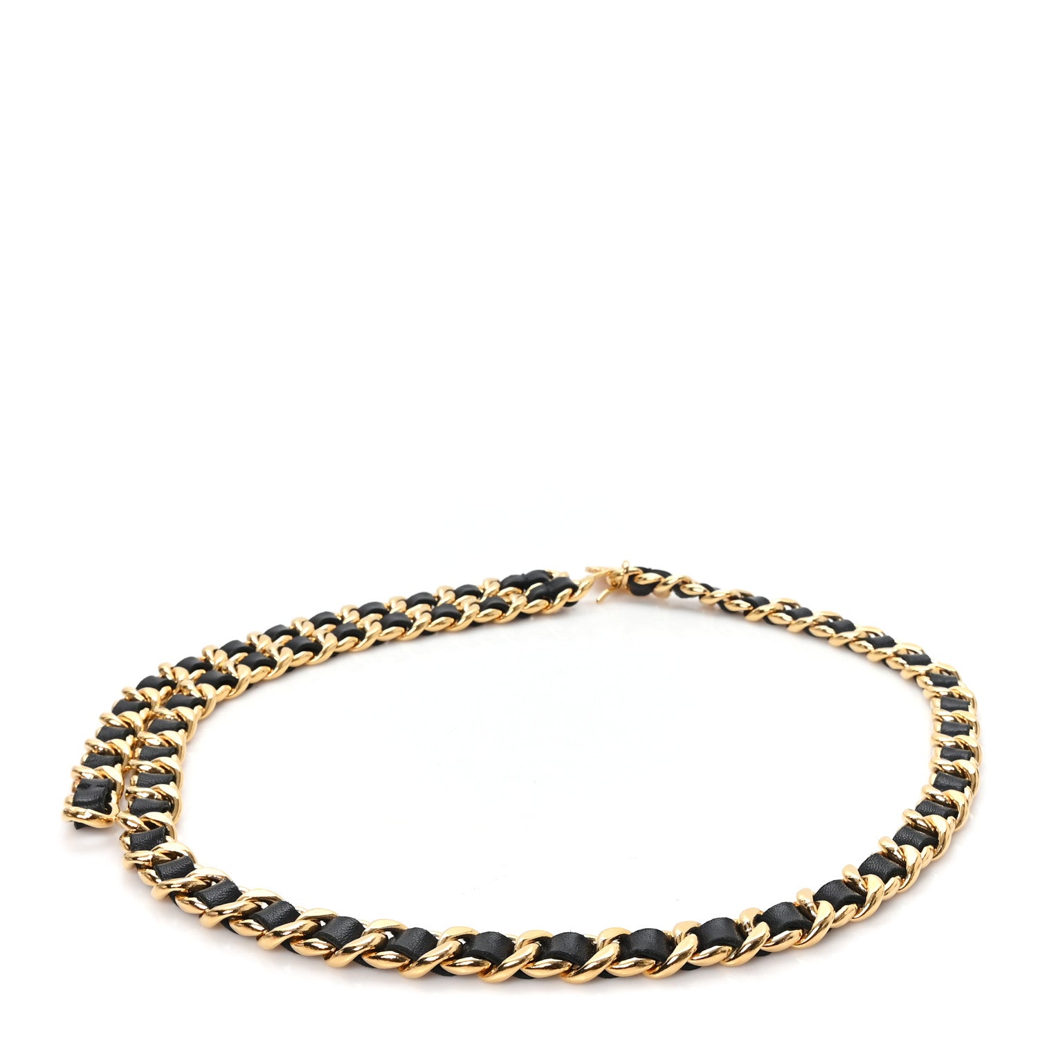 Chanel Lambskin Chain CC Medallion Belt Black Gold 2 of 3