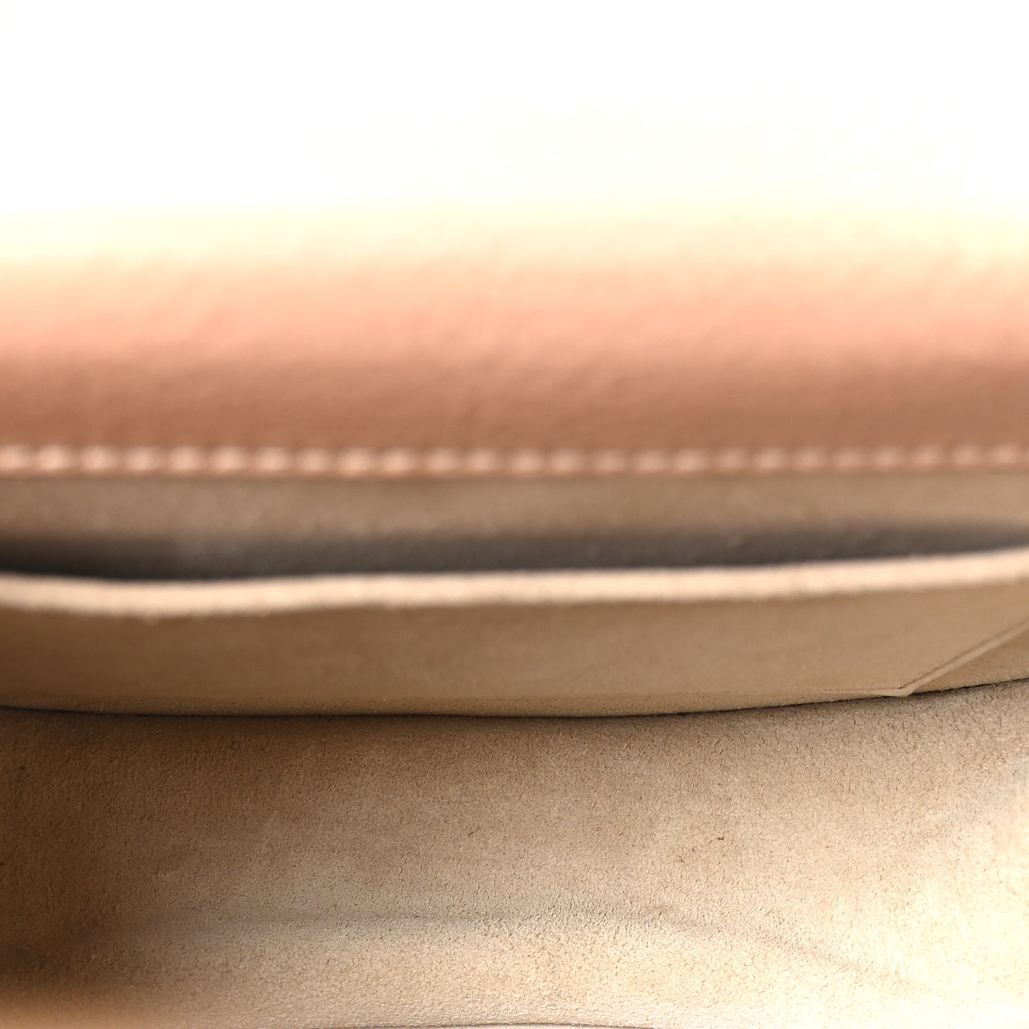 Calfskin Suede Small Nile Bracelet Bag Biscotti Beige