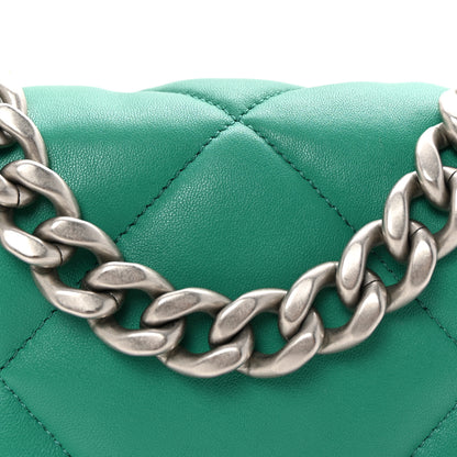 Chanel Lambskin Quilted Medium Chanel 19 Flap Green 8 of 10