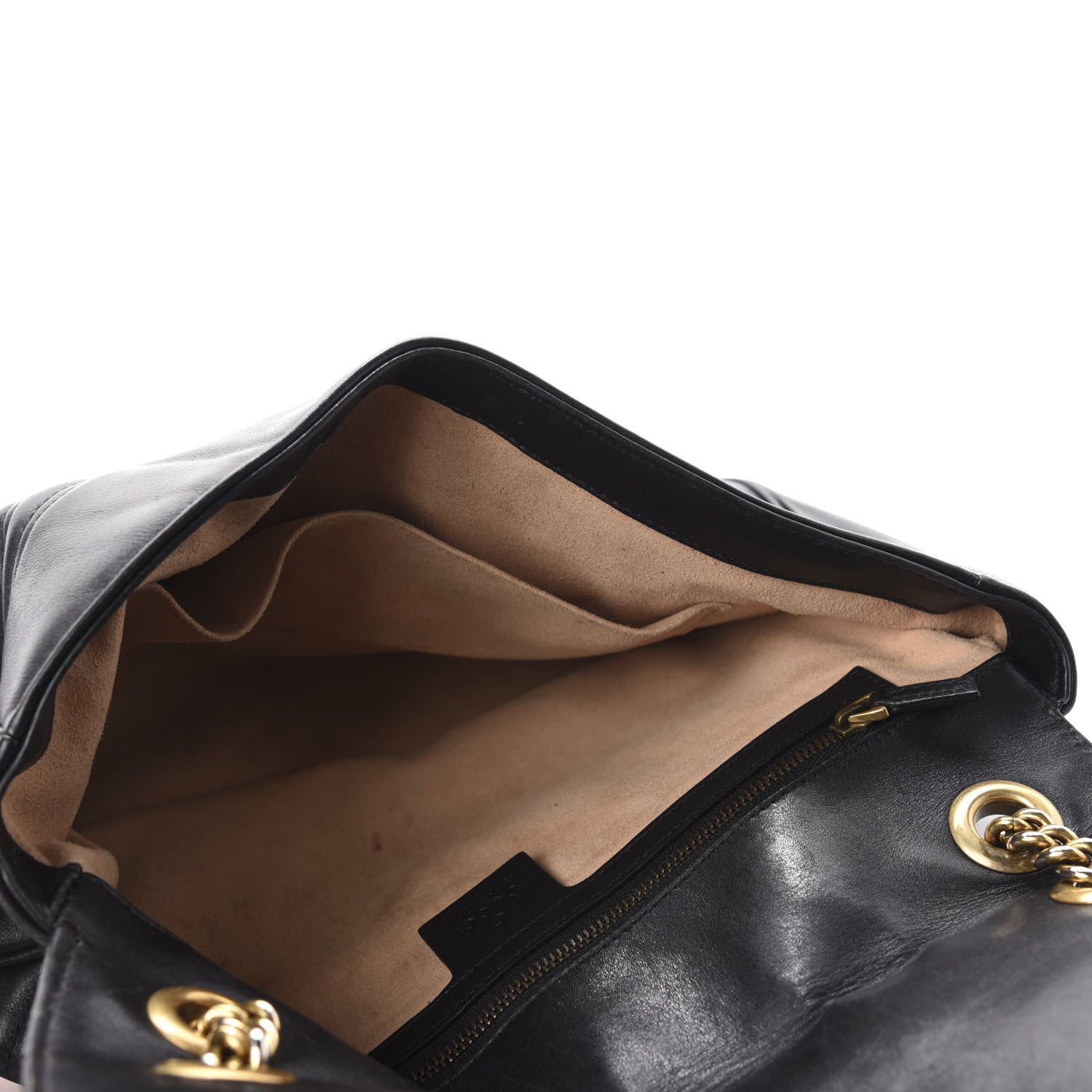 Gucci Calfskin Matelasse Medium GG Marmont Shoulder Bag Black 5 of 12