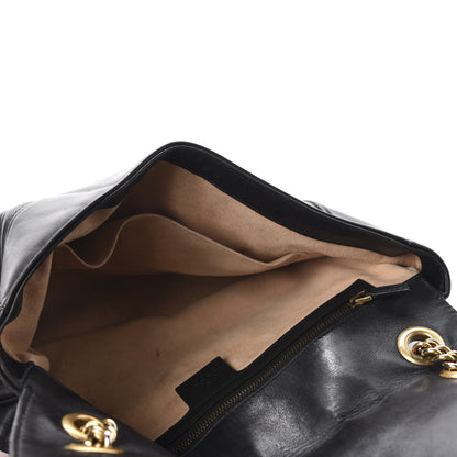 Gucci Calfskin Matelasse Medium GG Marmont Shoulder Bag Black 5 of 12