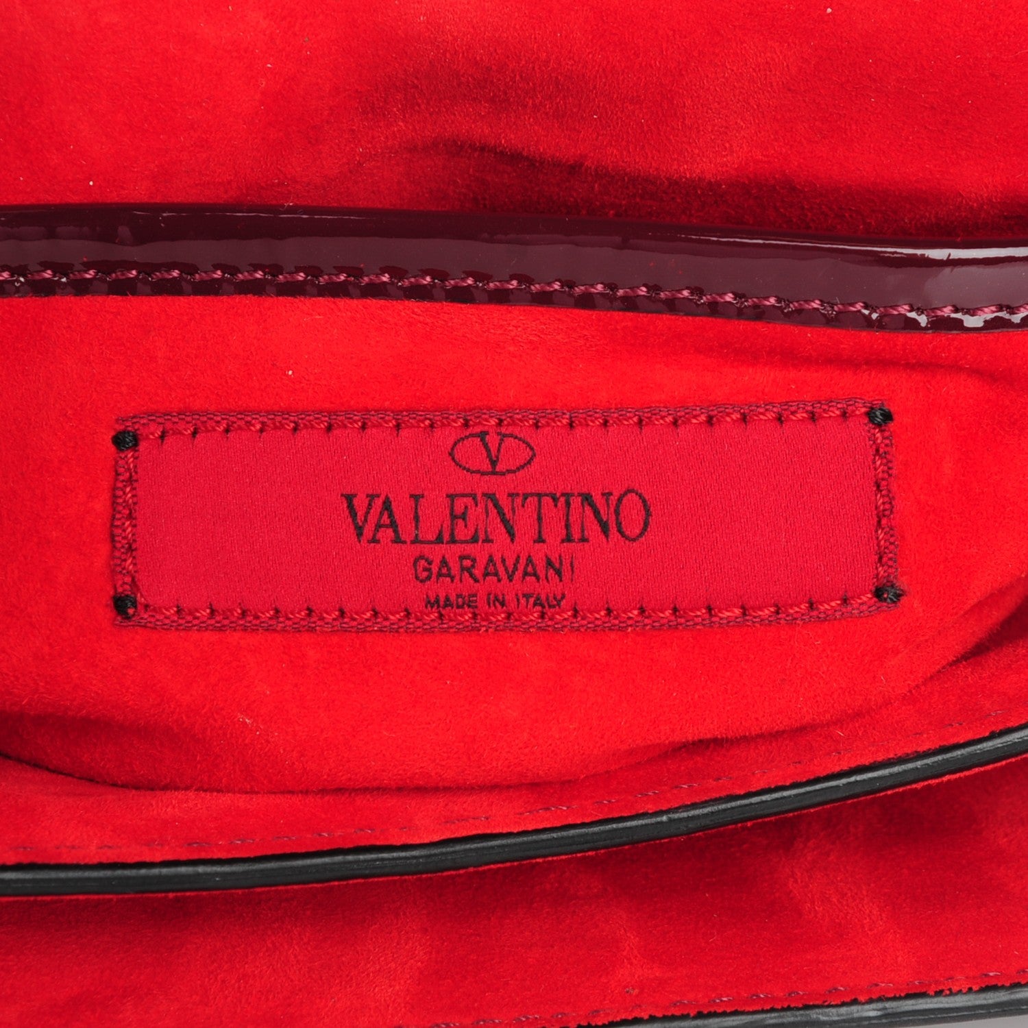Valentino Garavani Patent Calfskin Animalia Va Va Voom Shoulder Bag Rubin 7 of 10