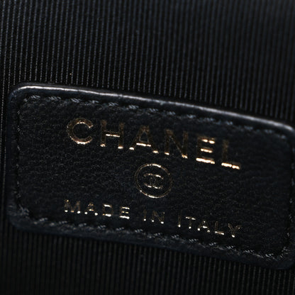 Chanel Lambskin Crochet Quilted Mini Vanity Case With Chain Black 6 of 10