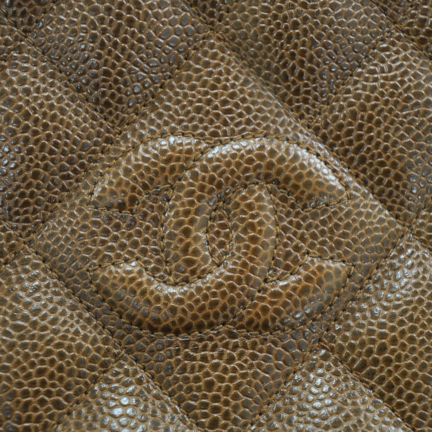 Chanel Caviar Shoulder Bag Cognac Brown 10 of 10