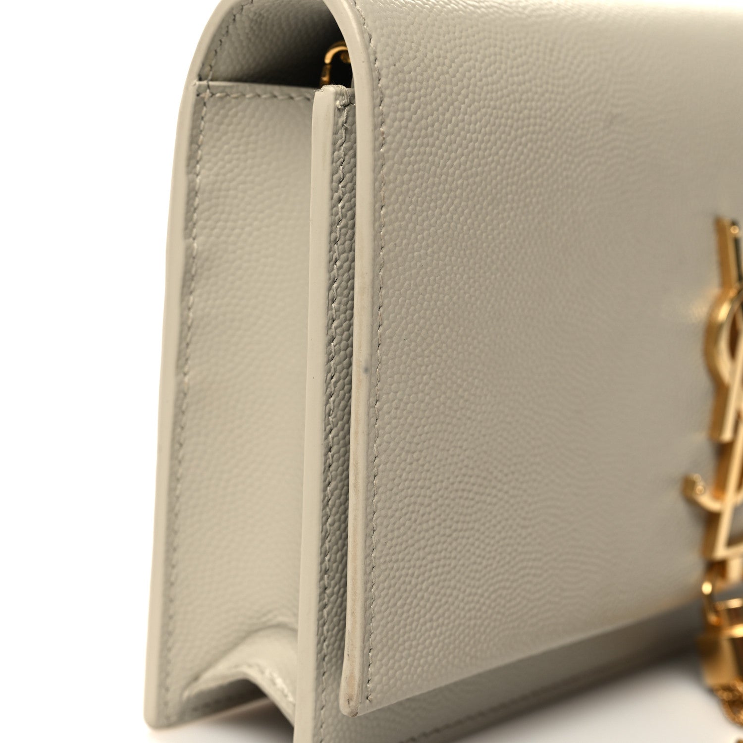 Saint Laurent Grain De Poudre Classic Monogram Kate Tassel Chain Wallet Crema Soft 12 of 12