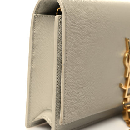 Saint Laurent Grain De Poudre Classic Monogram Kate Tassel Chain Wallet Crema Soft 12 of 12