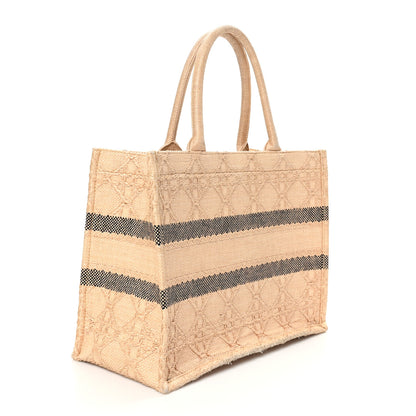 Christian Dior Raffia Cannage Medium Book Tote Natural 3 of 10