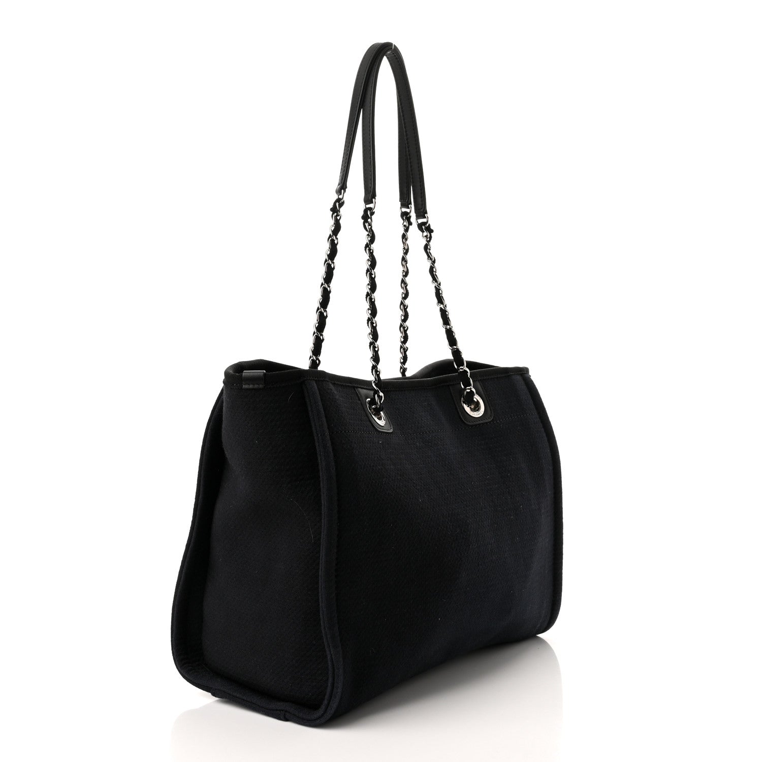 Chanel Canvas Small Deauville Tote Black 4 of 11
